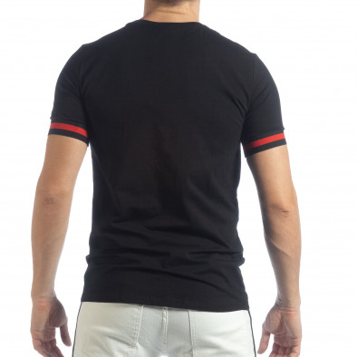 Ανδρική μαύρη κοντομάνικη μπλούζα Heraldic it040219-115 3