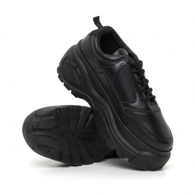 Γυναικεία μαύρα αθλητικά παπούτσια με πλατφόρμα it130819-70 4