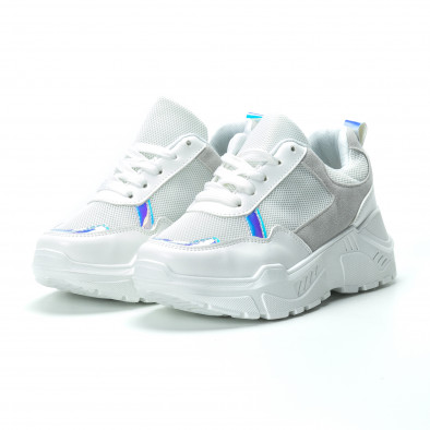 Γυναικεία λευκά sneakers με πλατφόρμα it250119-37 3