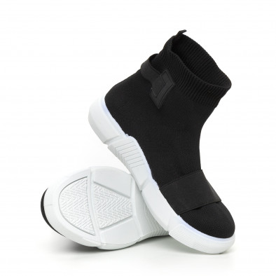 Γυναικεία  slip-on μαύρα αθλητικά παπούτσια με λάστιχο it130819-50 4