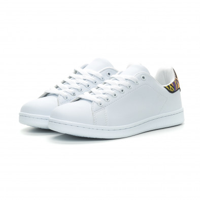 Ανδρικά λευκά sneakers με λεπτομέρεια κέντημα it150319-6 3