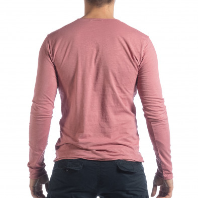 Ανδρική ροζ μπλούζα V-neck it040219-86 3