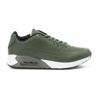 Ανδρικά πράσινα αθλητικά παπούτσια με σόλες αέρα it140918-3 2