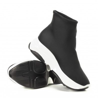 Slip-on γυναικεία μαύρα αθλητικά νεοπρέν παπούτσια   it221018-45 4
