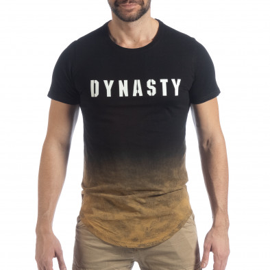 Ανδρική μαύρη κοντομάνικη μπλούζα Dynasty it040219-120 3