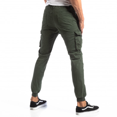 Ανδρικό πράσινο παντελόνι Cargo Jogger με λάστιχο στη μέση it250918-10 3