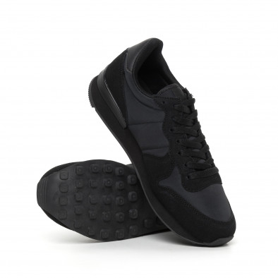 Ανδρικά μαύρα αθλητικά παπούτσια ελαφρύ μοντέλο  it130819-13 4