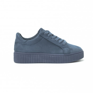 Γυναικεία γαλάζια sneakers basic μοντέλο it150818-40 2