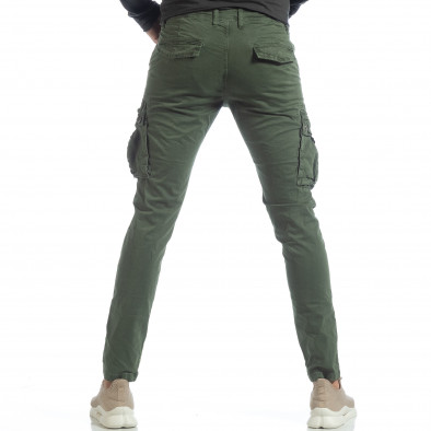 Ανδρικό πράσινο παντελόνι με cargo τσέπες it040219-39 4