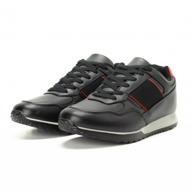 Ανδρικά μαύρα αθλητικά παπούτσια κλασικό μοντέλο it221018-31 3