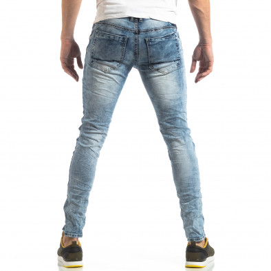 Ανδρικό γαλάζιο τζιν Washed Slim Jeans it210319-14 3