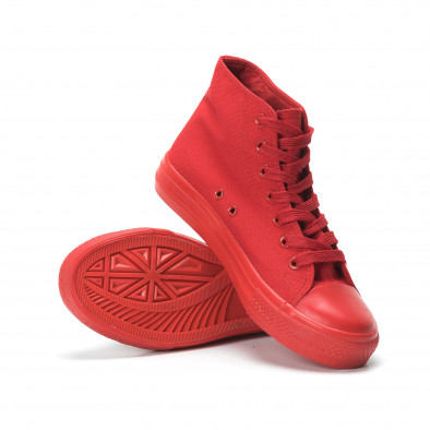 Γυναικεία κόκκινα ψηλά sneakers it250119-78 4