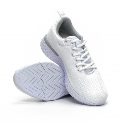 Ανδρικά λευκά πλεκτά αθλητικά παπούτσια  it240419-13 4