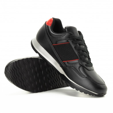 Ανδρικά μαύρα αθλητικά παπούτσια κλασικό μοντέλο it221018-31 4