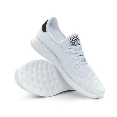 Ανδρικά λευκά αθλητικά παπούτσια Mesh ελαφρύ μοντέλο it150319-22 4