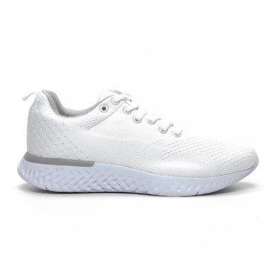 Ανδρικά λευκά πλεκτά αθλητικά παπούτσια  it240419-13 2