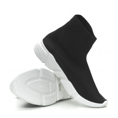 Ανδρικά μαύρα αθλητικά παπούτσια Slip-on  L9XX246-1-NK368 it150319-13 4
