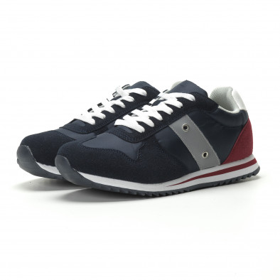 Ανδρικά μπλε αθλητικά παπούτσια κλασικό μοντέλο it250119-5 3