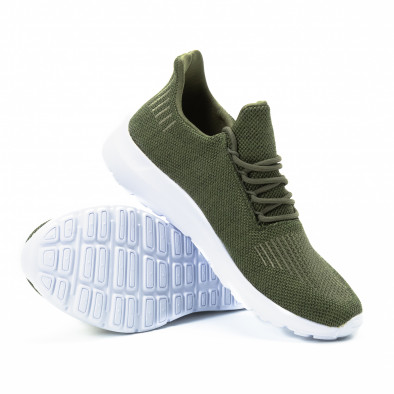 Ανδρικά πράσινα αθλητικά παπούτσια ελαφρύ μοντέλο it140918-17 4
