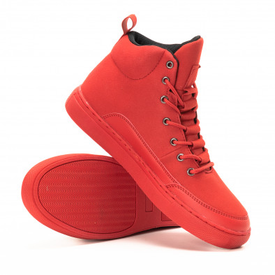 Ανδρικά κόκκινα ψηλά sneakers All red it221018-24 4