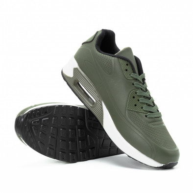 Ανδρικά πράσινα αθλητικά παπούτσια με σόλες αέρα it140918-3 4