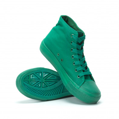 Γυναικεία πράσινα ψηλά sneakers it250119-77 4