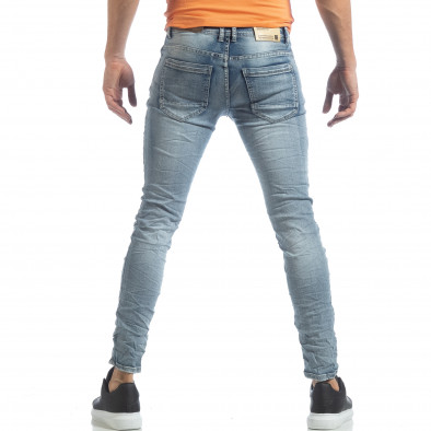 Ανδρικό γαλάζιο Washed Slim Jeans τζιν it040219-13 4