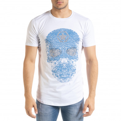 Ανδρική λευκή κοντομάνικη μπλούζα Flex Style iv080520-49 2
