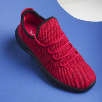 Ανδρικά κόκκινα μελάνζ αθλητικά παπούτσια ελαφρύ μοντέλο it041119-1 4