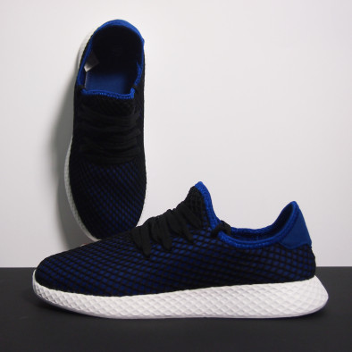 Ανδρικά μπλε αθλητικά παπούτσια Mesh ελαφρύ μοντέλο it230519-2 4