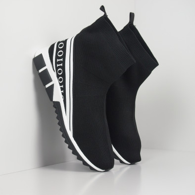Ανδρικά αθλητικά παπούτσια τύπου κάλτσα με λευκή ρίγα it260919-10 3