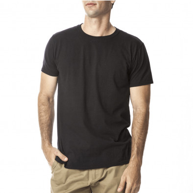 Ανδρική μαύρη κοντομάνικη μπλούζα Anvil-Gildan tmn060120-1 2