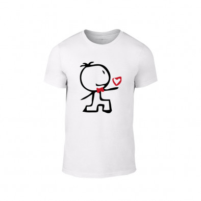 Κοντομάνικη μπλούζα Love Gift  λευκό Χρώμα Μέγεθος M