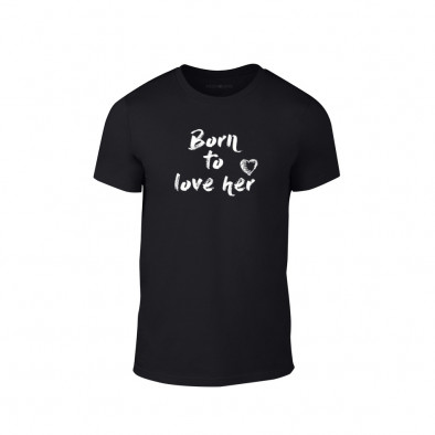 Κοντομάνικη μπλούζα Born to love μαύρο Χρώμα Μέγεθος L TMNLPM102L 2
