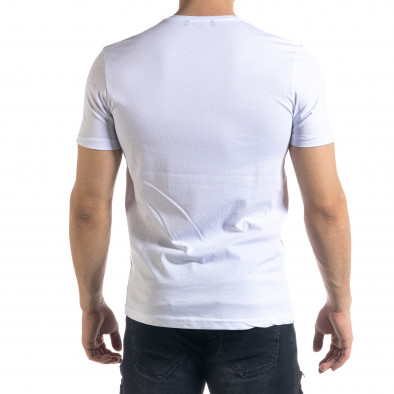 Ανδρική λευκή κοντομάνικη μπλούζα Breezy tr110320-51 3