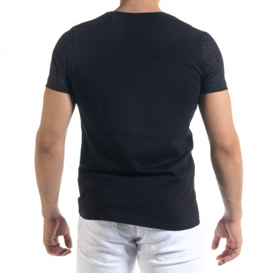 Ανδρική μαύρη κοντομάνικη μπλούζα Lagos tr110320-34 3