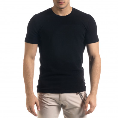 Ανδρική μαύρη κοντομάνικη μπλούζα Breezy tr110320-58 2