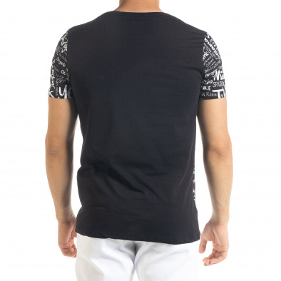 Ανδρική μαύρη κοντομάνικη μπλούζα Lagos tr080520-33 3