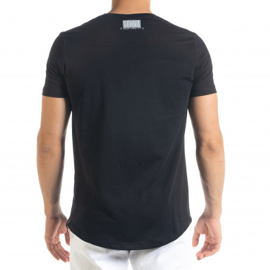 Ανδρική μαύρη κοντομάνικη μπλούζα Breezy tr080520-1 4