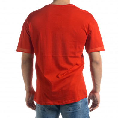 Ανδρική κόκκινη κοντομάνικη μπλούζα Breezy tr110320-37 3