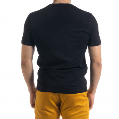 Ανδρική μαύρη κοντομάνικη μπλούζα Breezy tr110320-46 3