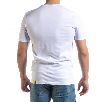 Ανδρική λευκή κοντομάνικη μπλούζα Breezy tr110320-41 3