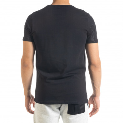 Ανδρική μαύρη κοντομάνικη μπλούζα Lagos tr080520-18 3