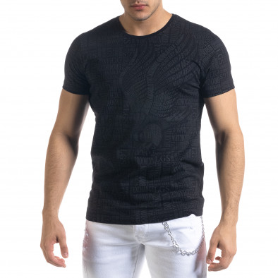 Ανδρική μαύρη κοντομάνικη μπλούζα Lagos tr110320-34 2