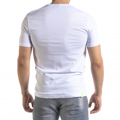 Ανδρική λευκή κοντομάνικη μπλούζα Breezy tr110320-43 3