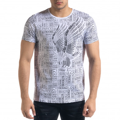 Ανδρική λευκή κοντομάνικη μπλούζα Lagos tr110320-33 2
