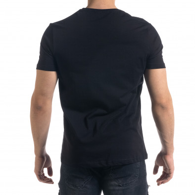 Ανδρική μαύρη κοντομάνικη μπλούζα Breezy tr110320-36 3