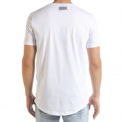 Ανδρική λευκή κοντομάνικη μπλούζα Breezy tr080520-2 4