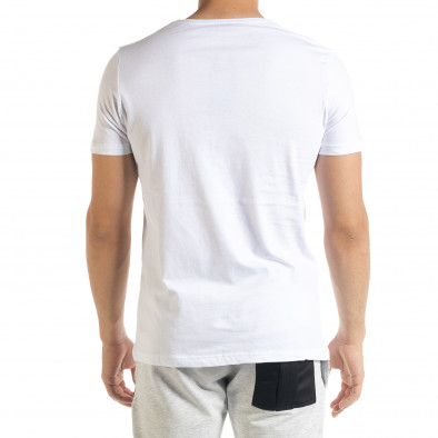 Ανδρική λευκή κοντομάνικη μπλούζα Panda tr080520-23 3
