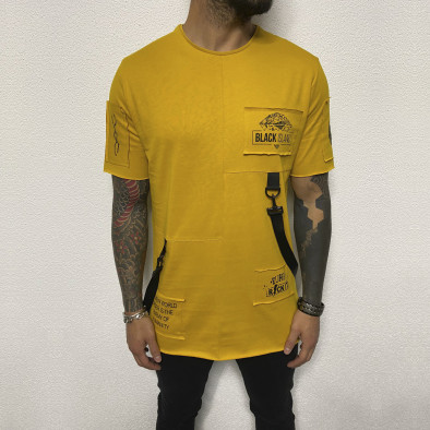 Ανδρική κίτρινη κοντομάνικη μπλούζα Black Island tr110320-82 2